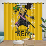 Laden Sie das Bild in den Galerie-Viewer, One Piece Film Red Curtains Pattern Blackout Window Drapes Room Decoration