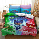 Laden Sie das Bild in den Galerie-Viewer, PJ Masks Bedding Set Quilt Cover Without Filler