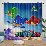 Laden Sie das Bild in den Galerie-Viewer, PJ Masks Curtains Pattern Blackout Window Drapes Room Decoration