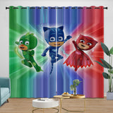 Laden Sie das Bild in den Galerie-Viewer, PJ Masks Curtains Pattern Blackout Window Drapes Room Decoration