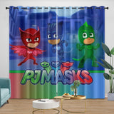 Laden Sie das Bild in den Galerie-Viewer, PJ Masks Curtains Pattern Blackout Window Drapes Room Decoration