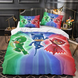 Laden Sie das Bild in den Galerie-Viewer, PJ Masks Duvet Cover Pattern Bedding Set Without Filler