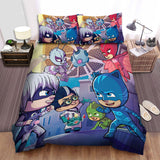Laden Sie das Bild in den Galerie-Viewer, PJ Masks Duvet Cover Pattern Kids Bedding Sets Without Filler