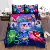 Laden Sie das Bild in den Galerie-Viewer, PJ Masks Duvet Cover Pattern Kids Bedding Sets Without Filler