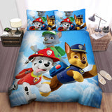 Laden Sie das Bild in den Galerie-Viewer, Paw Patro Sky Background Bedding Set Duvet Covers Without Filler