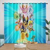 Laden Sie das Bild in den Galerie-Viewer, Paw Patrol Mighty Pups Curtains Pattern Blackout Window Drapes Room Decoration