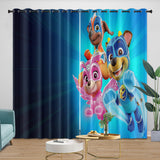Laden Sie das Bild in den Galerie-Viewer, Paw Patrol Mighty Pups Curtains Pattern Blackout Window Drapes Room Decoration