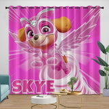 Laden Sie das Bild in den Galerie-Viewer, Paw Patrol Skye Curtains Blackout Kids Room Window Drapes
