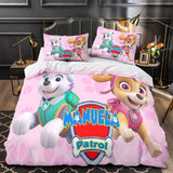 Laden Sie das Bild in den Galerie-Viewer, Paw Patrol Skye Duvet Cover Pattern Bedding Set Without Filler