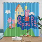 Laden Sie das Bild in den Galerie-Viewer, Peppa Pig Curtains Pattern Blackout Window Drapes