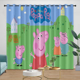 Laden Sie das Bild in den Galerie-Viewer, Peppa Pig Curtains Pattern Blackout Window Drapes