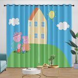 Laden Sie das Bild in den Galerie-Viewer, Peppa Pig Curtains Pattern Blackout Window Drapes