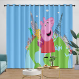 Laden Sie das Bild in den Galerie-Viewer, Peppa Pig Curtains Pattern Blackout Window Drapes