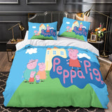 Laden Sie das Bild in den Galerie-Viewer, Peppa Pig Duvet Cover Pattern Bedding Set Without Filler