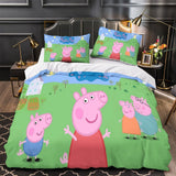 Laden Sie das Bild in den Galerie-Viewer, Peppa Pig Duvet Cover Pattern Bedding Set Without Filler