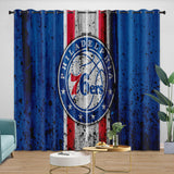 Laden Sie das Bild in den Galerie-Viewer, Philadelphia 76ers Curtains Blackout Window Drapes Room Decoration