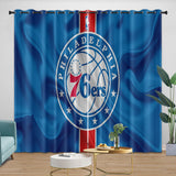 Laden Sie das Bild in den Galerie-Viewer, Philadelphia 76ers Curtains Blackout Window Drapes Room Decoration