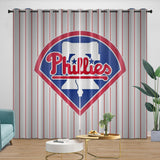 Laden Sie das Bild in den Galerie-Viewer, Philadelphia Phillies Curtains Blackout Window Drapes Room Decoration