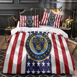 Laden Sie das Bild in den Galerie-Viewer, Philadelphia Union Bedding Set Duvet Cover Without Filler