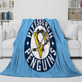 Laden Sie das Bild in den Galerie-Viewer, Pittsburgh Penguins Blanket Flannel Throw Kids Room Decoration