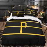 Laden Sie das Bild in den Galerie-Viewer, Pittsburgh Pirates Bedding Set Quilt Cover Without Filler