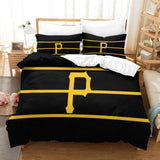 Laden Sie das Bild in den Galerie-Viewer, Pittsburgh Pirates Bedding Set Quilt Cover Without Filler