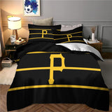Laden Sie das Bild in den Galerie-Viewer, Pittsburgh Pirates Bedding Set Quilt Cover Without Filler