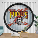 Laden Sie das Bild in den Galerie-Viewer, Pittsburgh Pirates Curtains Blackout Window Drapes Room Decoration