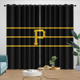Laden Sie das Bild in den Galerie-Viewer, Pittsburgh Pirates Curtains Blackout Window Drapes Room Decoration