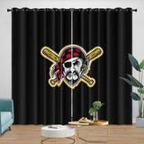 Laden Sie das Bild in den Galerie-Viewer, Pittsburgh Pirates Curtains Blackout Window Drapes Room Decoration