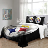 Laden Sie das Bild in den Galerie-Viewer, Pittsburgh Steelers Bedding Set Duvet Cover Without Filler