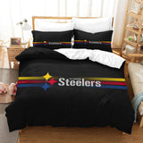 Laden Sie das Bild in den Galerie-Viewer, Pittsburgh Steelers Bedding Set Duvet Cover Without Filler