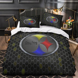 Laden Sie das Bild in den Galerie-Viewer, Pittsburgh Steelers Bedding Set Duvet Cover Without Filler