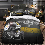 Laden Sie das Bild in den Galerie-Viewer, Pittsburgh Steelers Bedding Set Duvet Cover Without Filler