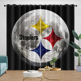 Laden Sie das Bild in den Galerie-Viewer, Pittsburgh Steelers Curtains Blackout Window Drapes Room Decoration