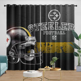 Laden Sie das Bild in den Galerie-Viewer, Pittsburgh Steelers Curtains Blackout Window Drapes Room Decoration