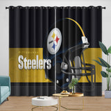 Laden Sie das Bild in den Galerie-Viewer, Pittsburgh Steelers Curtains Blackout Window Drapes Room Decoration