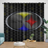 Laden Sie das Bild in den Galerie-Viewer, Pittsburgh Steelers Curtains Blackout Window Drapes Room Decoration