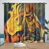 Laden Sie das Bild in den Galerie-Viewer, Portgas D. Ace Curtains Blackout Kids Room Window Drapes