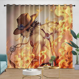 Laden Sie das Bild in den Galerie-Viewer, Portgas D. Ace Curtains Blackout Kids Room Window Drapes