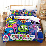 Laden Sie das Bild in den Galerie-Viewer, Rainbow Friends Bedding Set Quilt Cover Without Filler