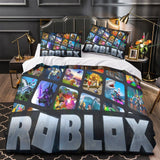Laden Sie das Bild in den Galerie-Viewer, Roblox Bedding Set Kids Quilt Pattern Duvet Cover Without Filler
