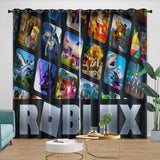 Laden Sie das Bild in den Galerie-Viewer, Roblox Curtains Blackout Window Drapes Kids Room Decoration