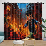 Laden Sie das Bild in den Galerie-Viewer, Roblox Curtains Blackout Window Drapes Kids Room Decoration