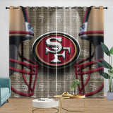 Laden Sie das Bild in den Galerie-Viewer, San Francisco 49ers Curtains Blackout Window Drapes Kids Room Decoration