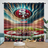 Laden Sie das Bild in den Galerie-Viewer, San Francisco 49ers Curtains Blackout Window Drapes Room Decoration