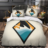 Laden Sie das Bild in den Galerie-Viewer, San Jose Sharks Bedding Set Quilt Duvet Cover Without Filler