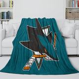 Laden Sie das Bild in den Galerie-Viewer, San Jose Sharks Blanket Flannel Throw Kids Room Decoration