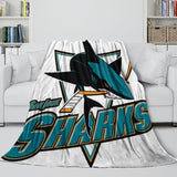 Laden Sie das Bild in den Galerie-Viewer, San Jose Sharks Blanket Flannel Throw Kids Room Decoration