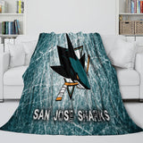 Laden Sie das Bild in den Galerie-Viewer, San Jose Sharks Blanket Flannel Throw Kids Room Decoration